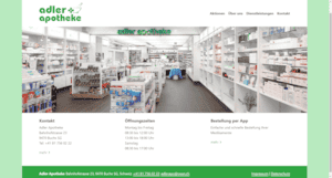 Adler Apotheke Website