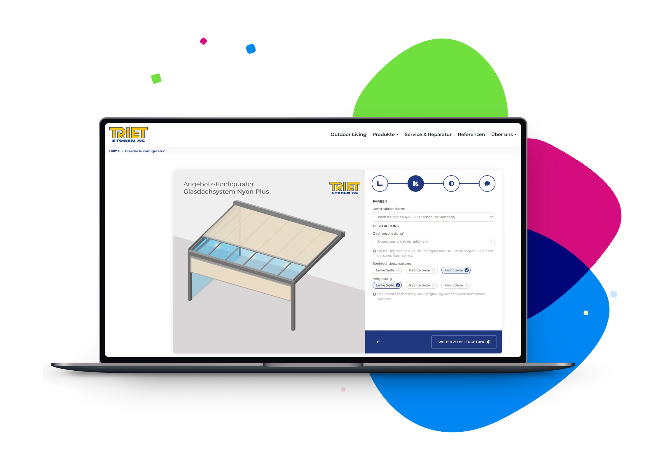 Mehr Anfragen dank<br>Online-Konfigurator