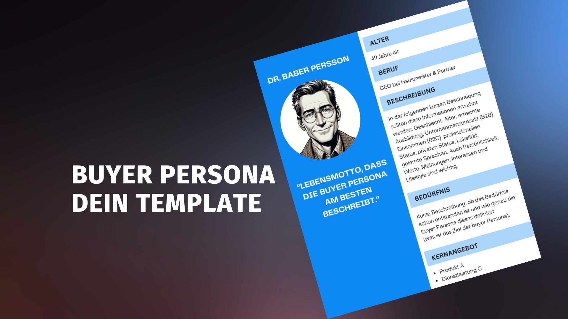 Persona im Online Marketing - Beispiel