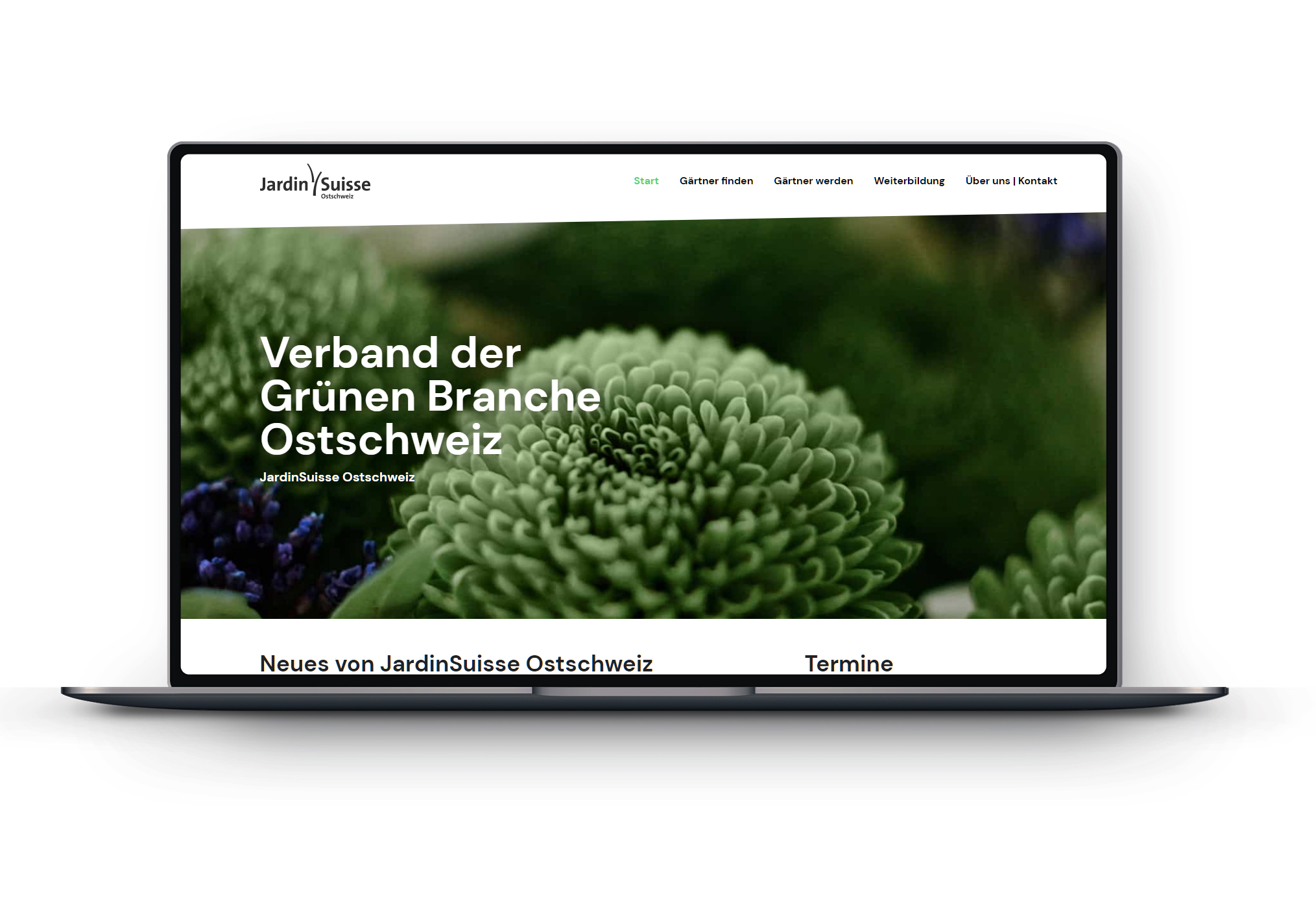 Webdesign Jardin Suisse Ost