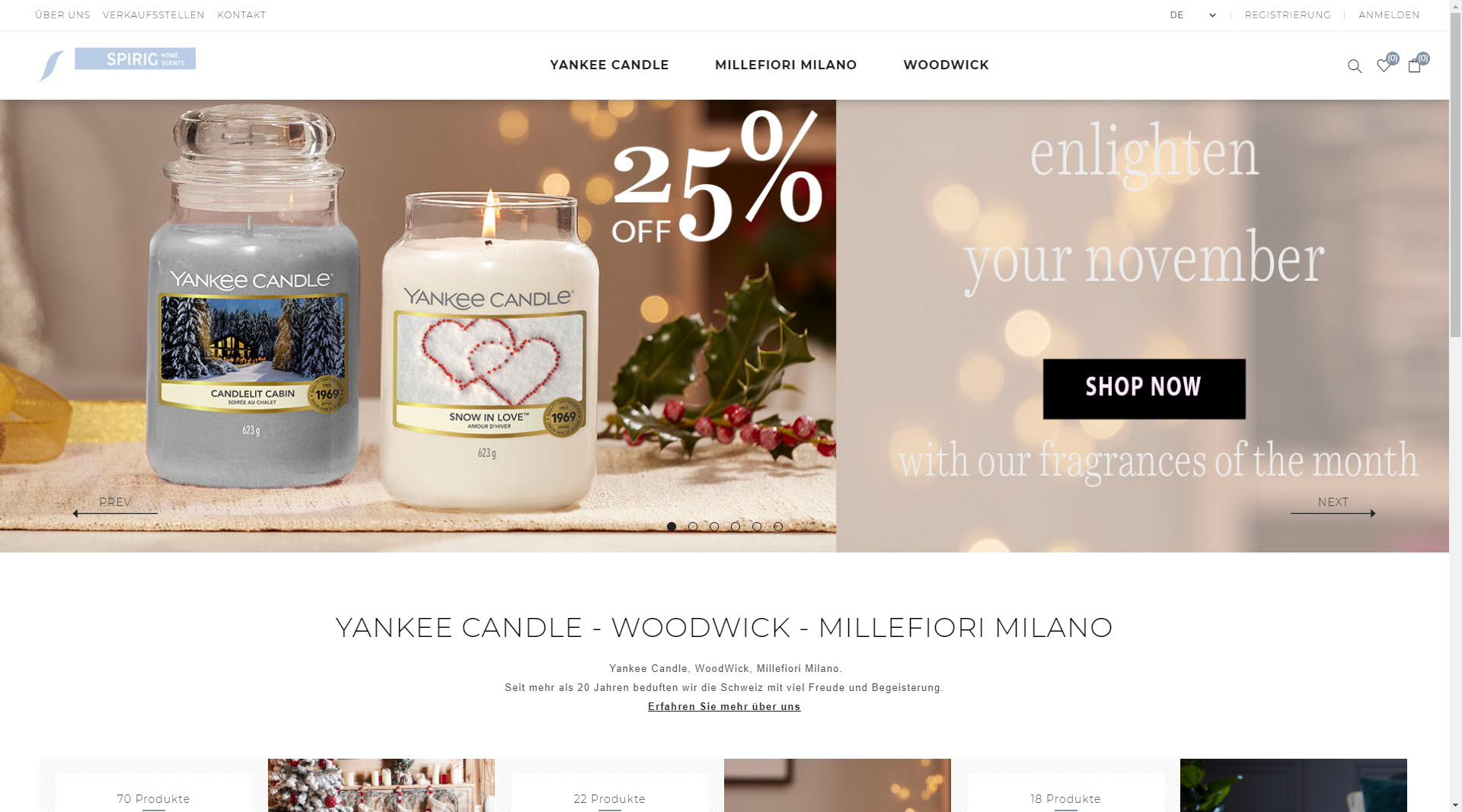 Neuer Online Shop für Spirig Home Scents