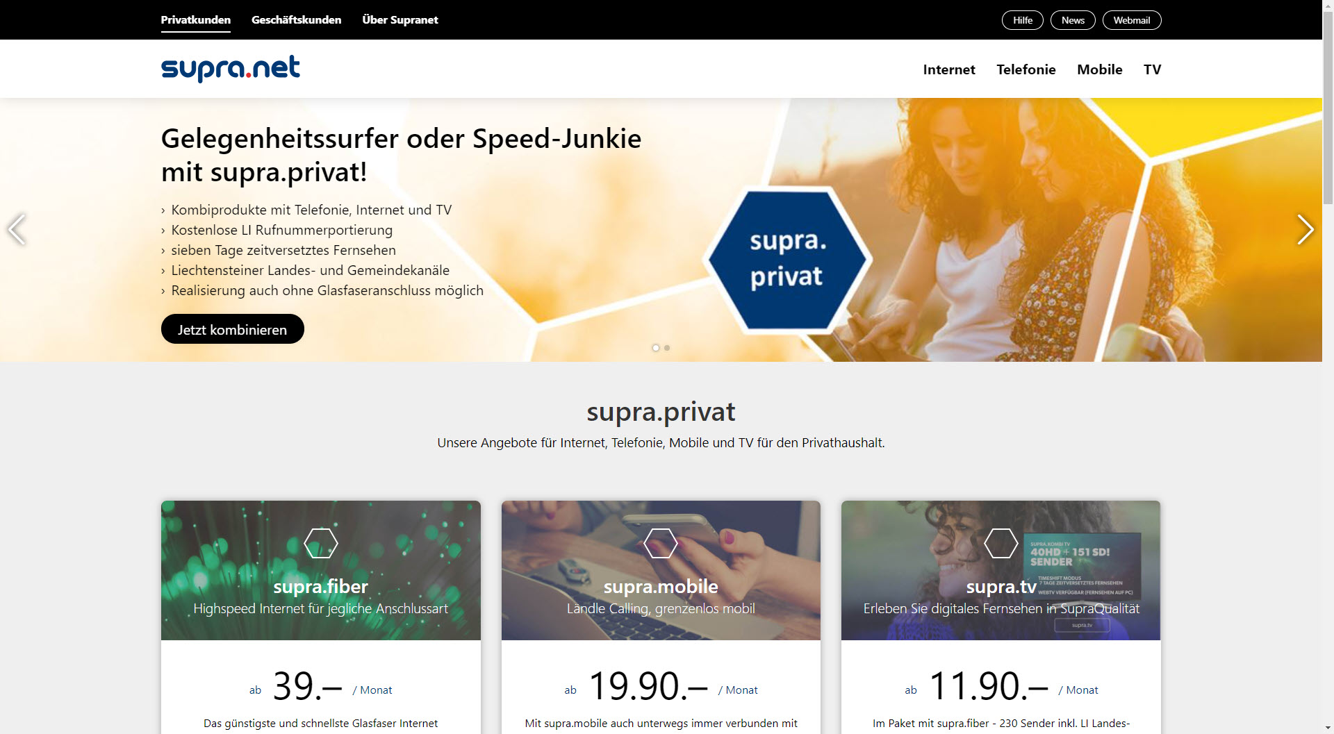 Neue Website für SupraNet