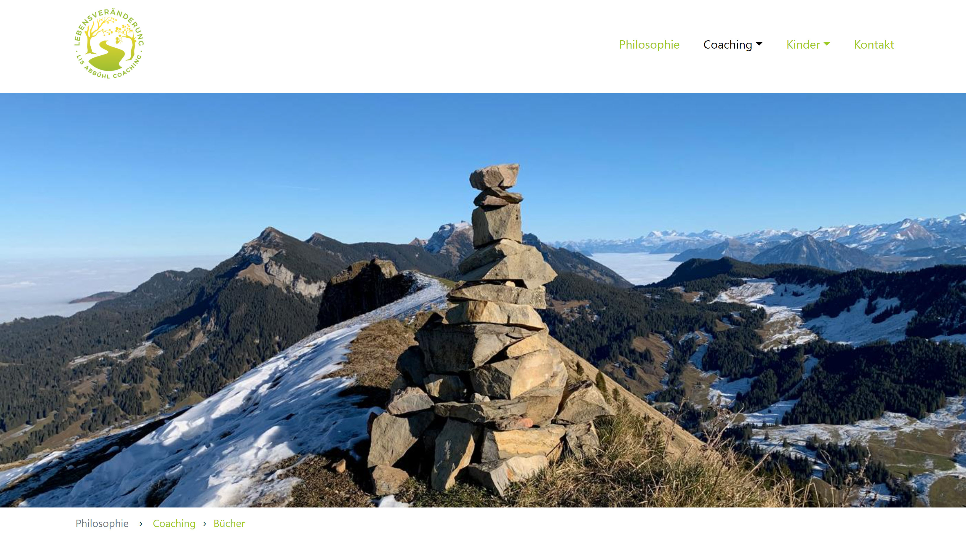 Neue Website für Lebensveränderung Lis Abbühl Coaching