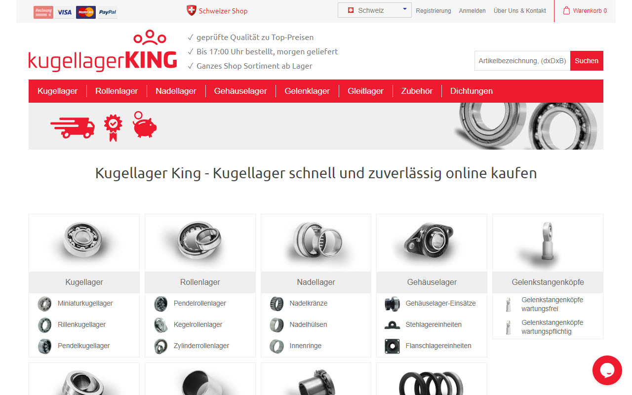 Onlineshop Kugellagerking EU online