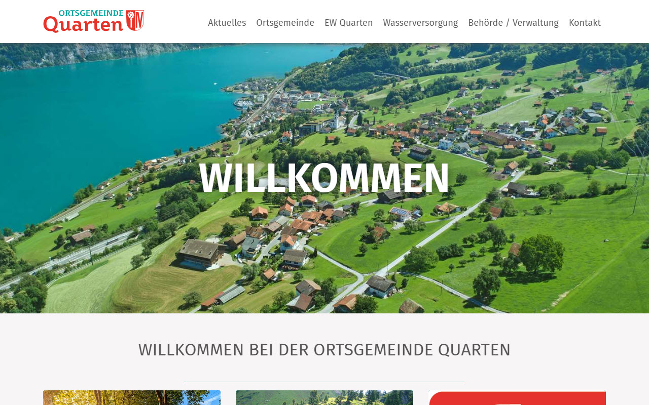 Neue Website für Ortsgemeinde Quarten