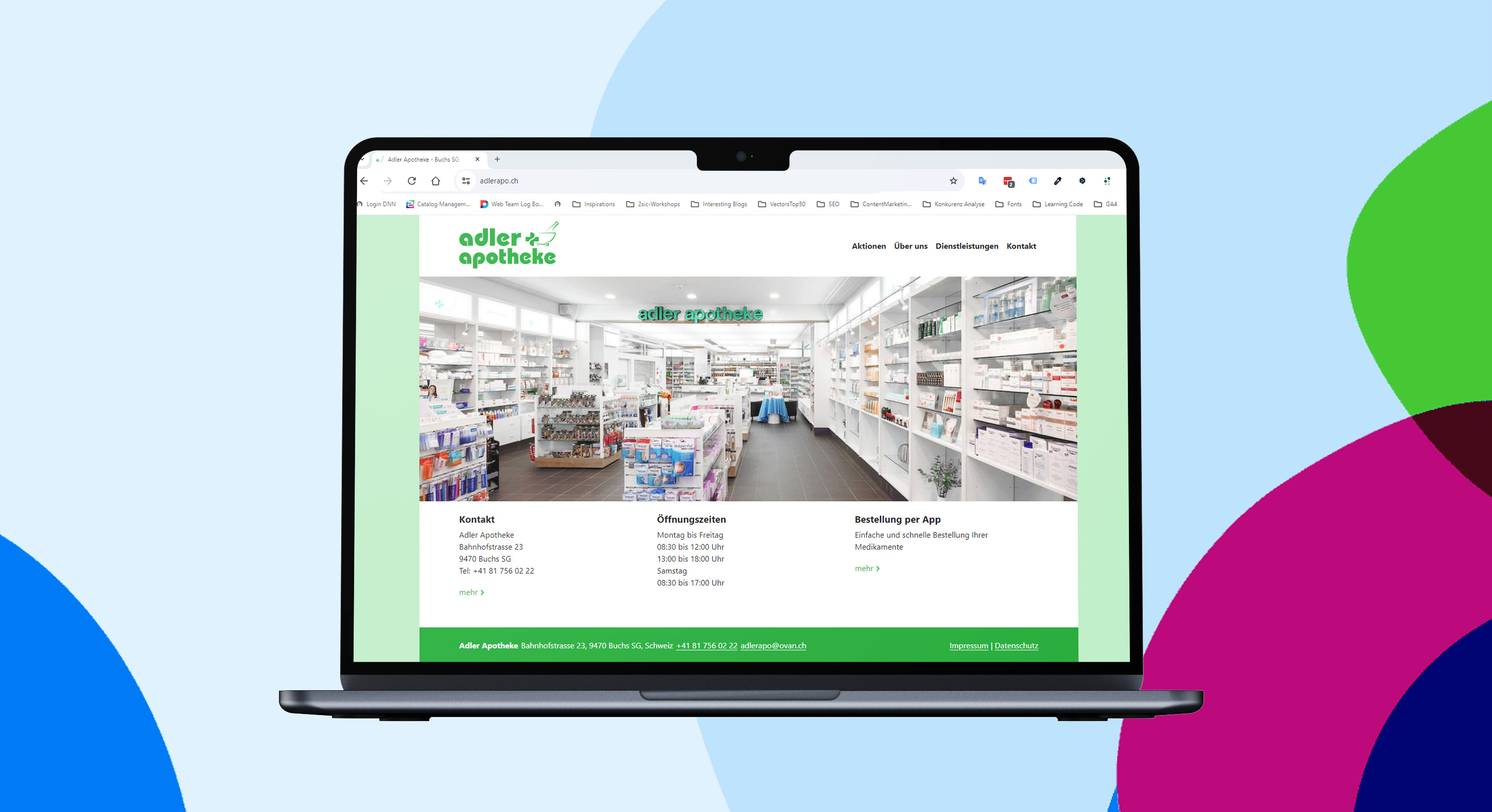 Neue Website für die Adler Apotheke Buchs SG