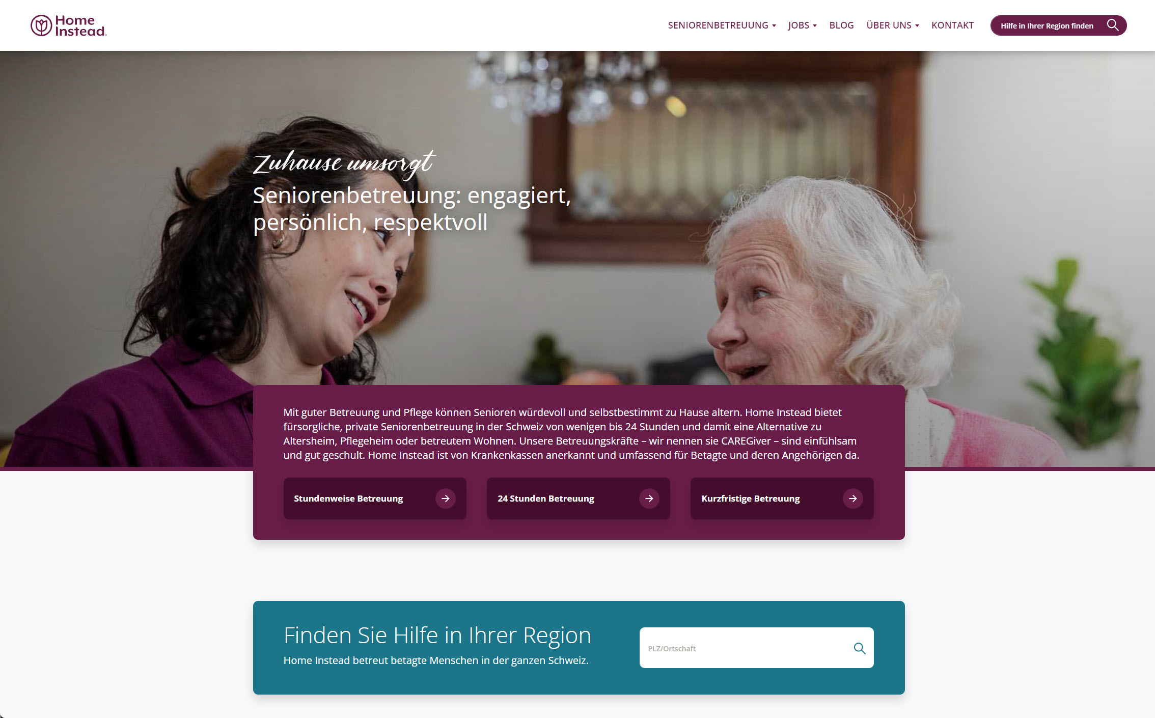 Neue Website für Home Instead