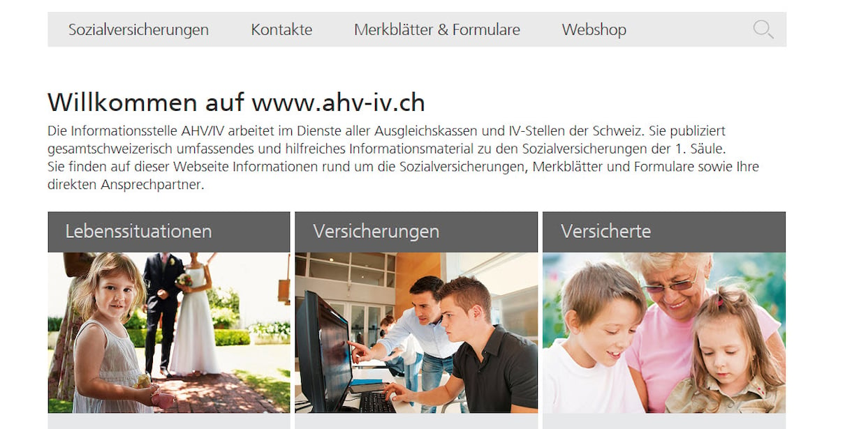 Eine für alles: Neue Website AHV-IV