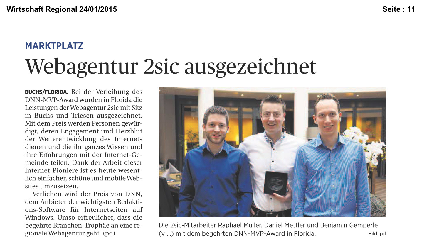 2sic in Wirtschaft Regional