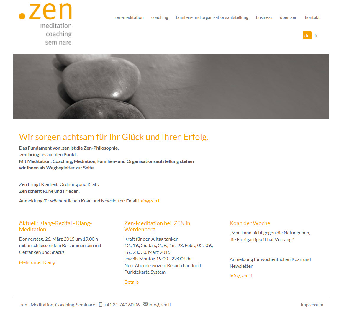 Zen mit neuer Website