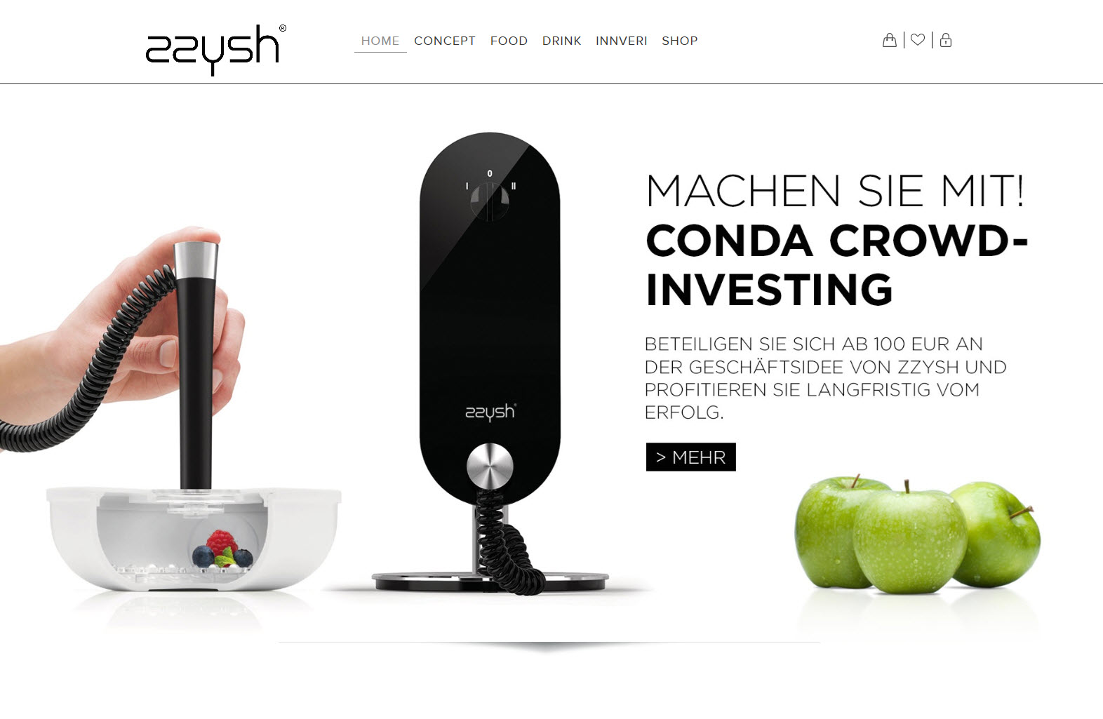 Neue Website für neues Produkt