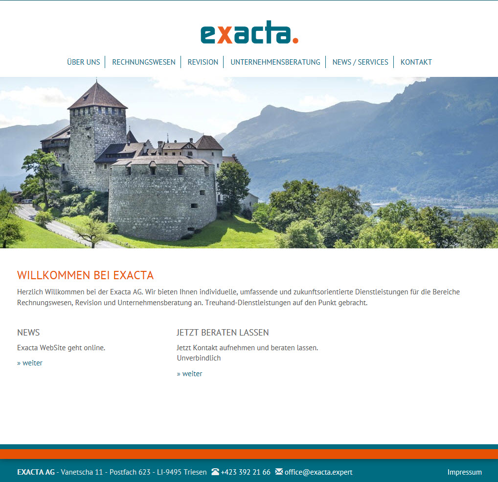Exacta AG neu online