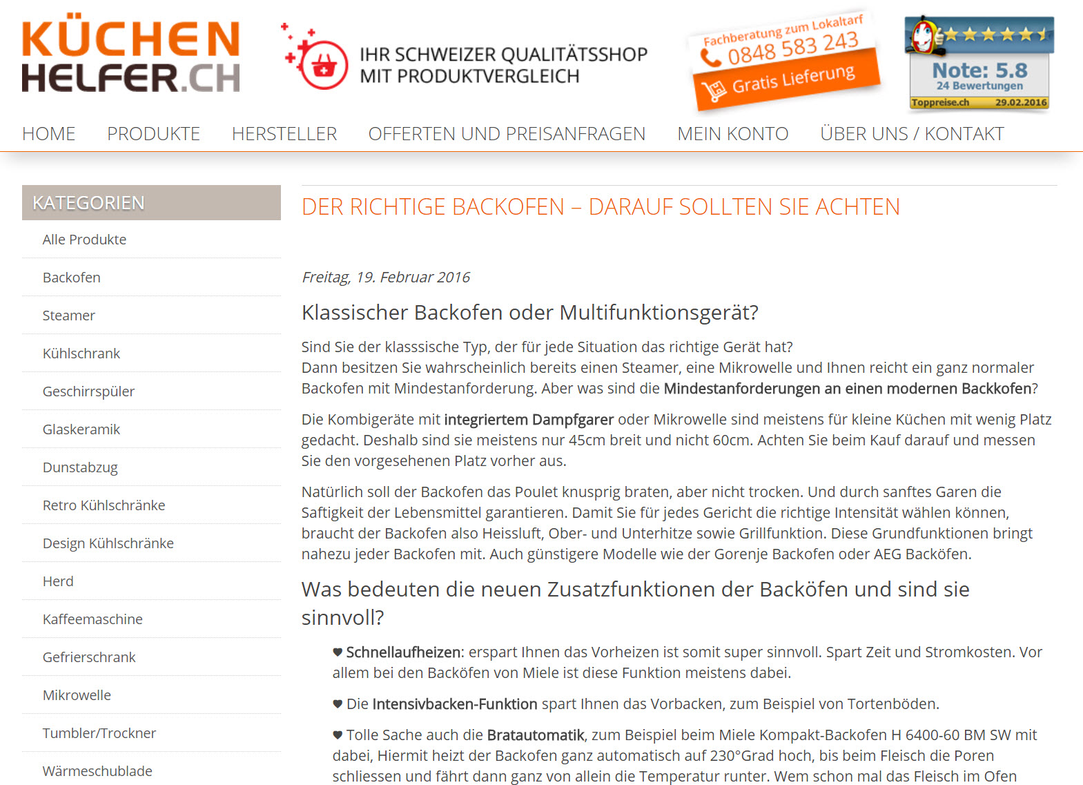 Wertvolle Tipps für den Kauf von Backofen, Kühlschrank & co